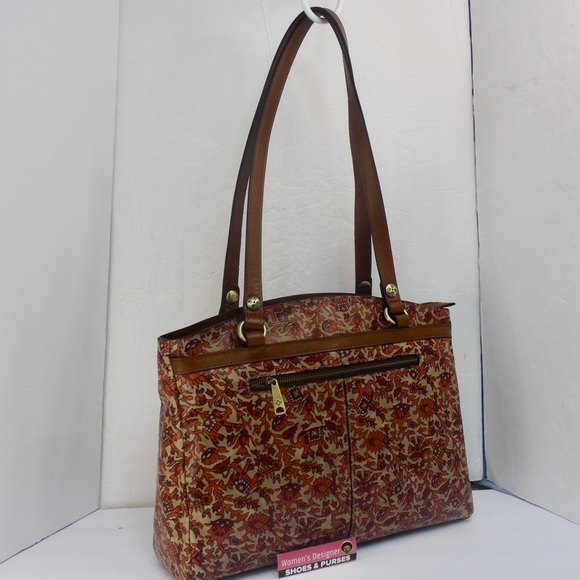 Patricia Nash Poppy Leather Tote Boho India Handbag New LOVELY!! Retail $249 - Picture 5 of 9